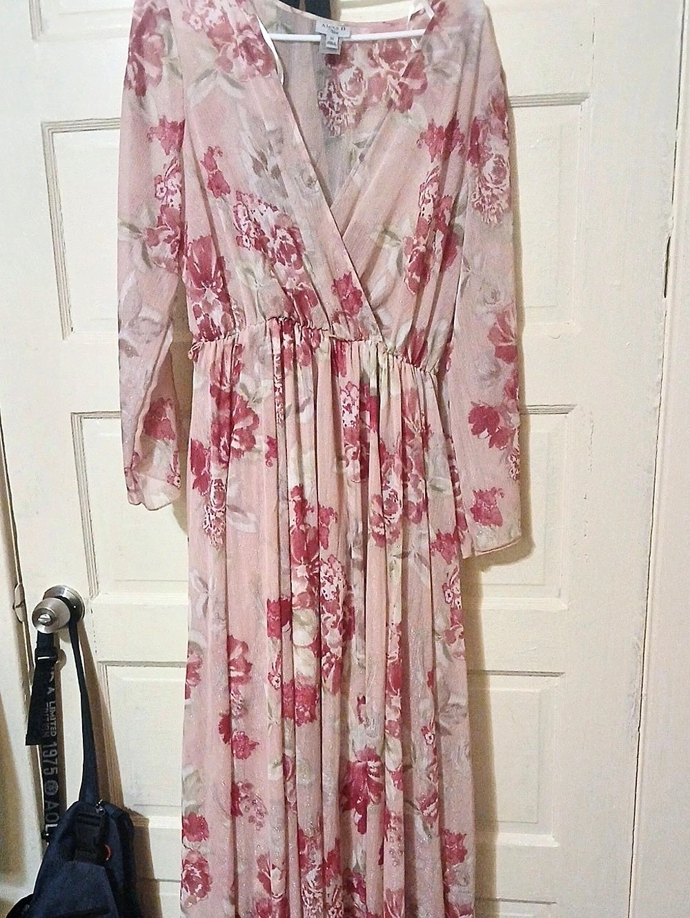 Alexa B Nites Floral Pink Maxi Dress